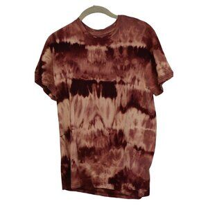 Men's H&M Custom Burgundy Bleach Dye T-shirt Size M